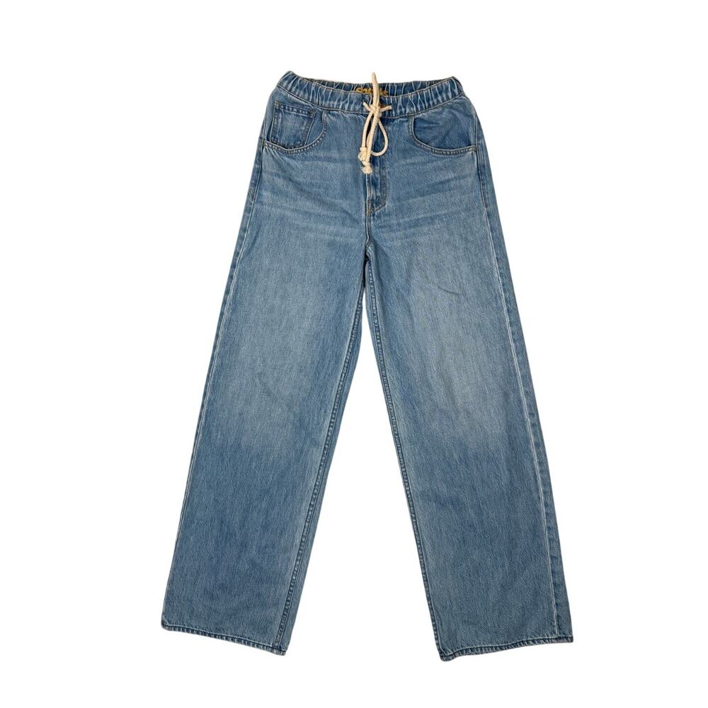 Mother Snacks The Drawn Fun Dip Nerdy Wide Leg Baggy Drawstring Jeans 23